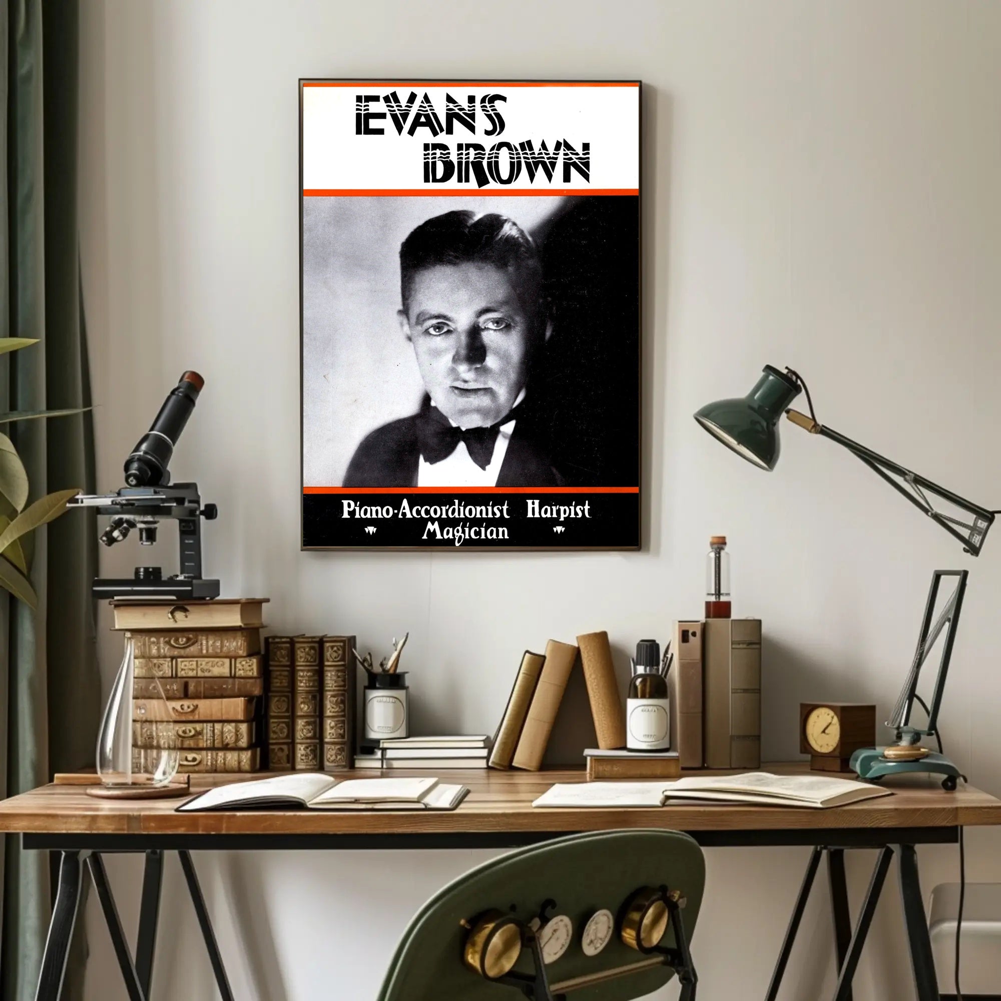 Evans Brown Performer Vintage Cultural Heritage Poster