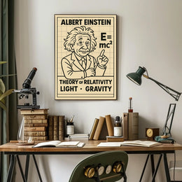 Einstein Relativity Collector Vintage Science Poster