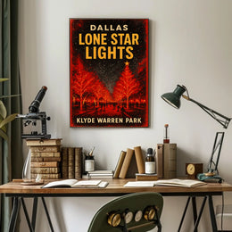 Dallas Lone Star Lights Poster