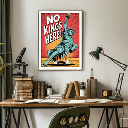 Lady Liberty Crushes Crown Political or Propaganda Poster
