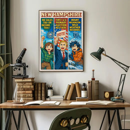New Hampshire Highlights Poster PosterGoat