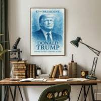 Trump Visionary Horizon Watercolor Patriot Poster
