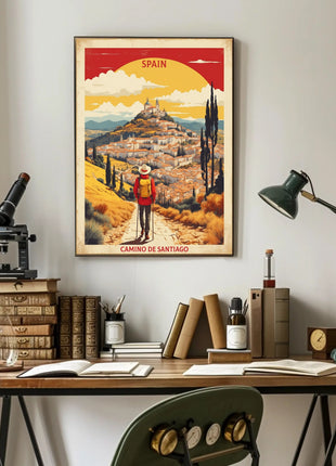 Camino de Santiago Adventure Travel Poster
