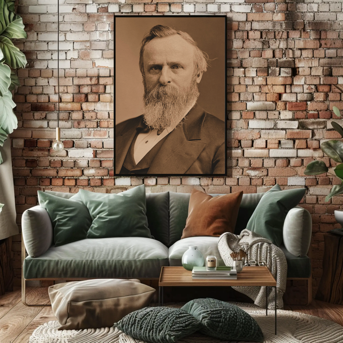 Rutherford B. Hayes 19th President Sepia Photo