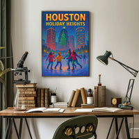 Houston Holiday Heights Poster