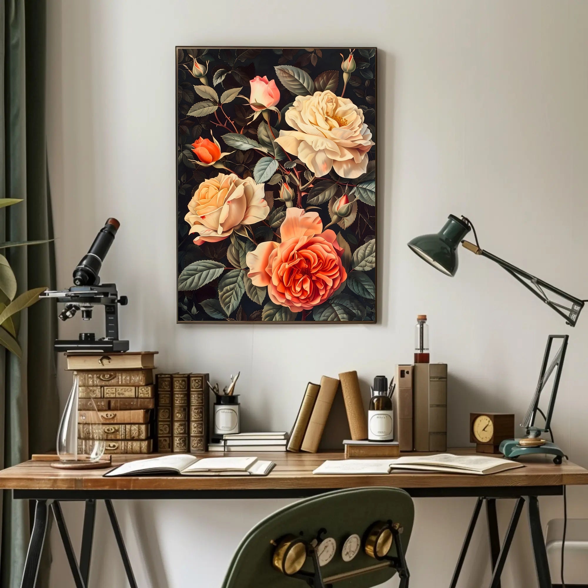 Elegant Floral Arrangement Botanical Art Print - Artistic Poster