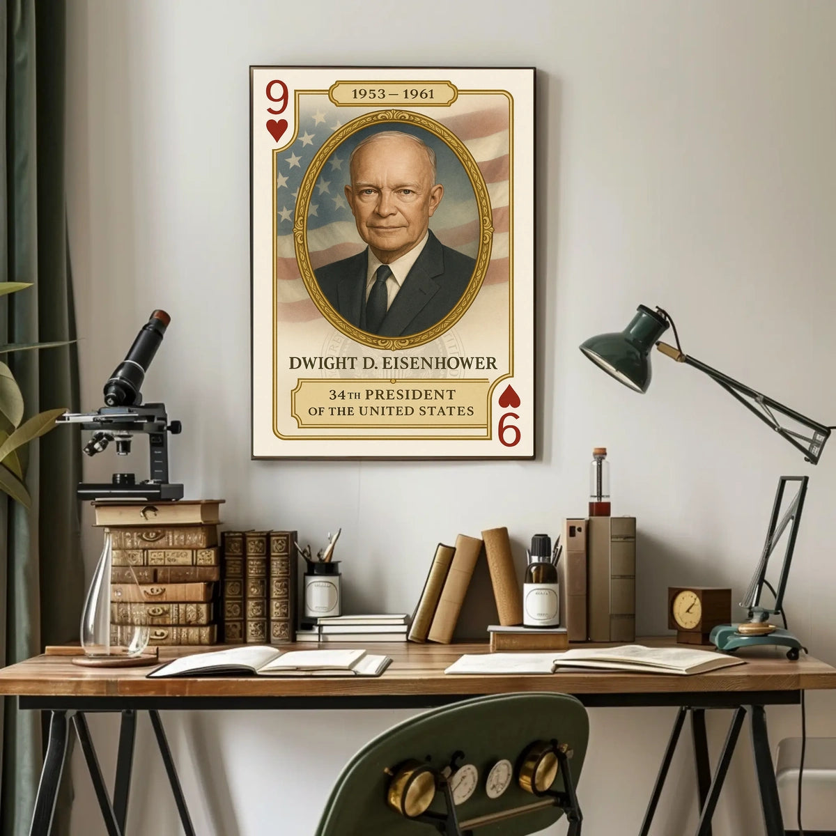 Dwight D Eisenhower 34th President Portrait Poster
