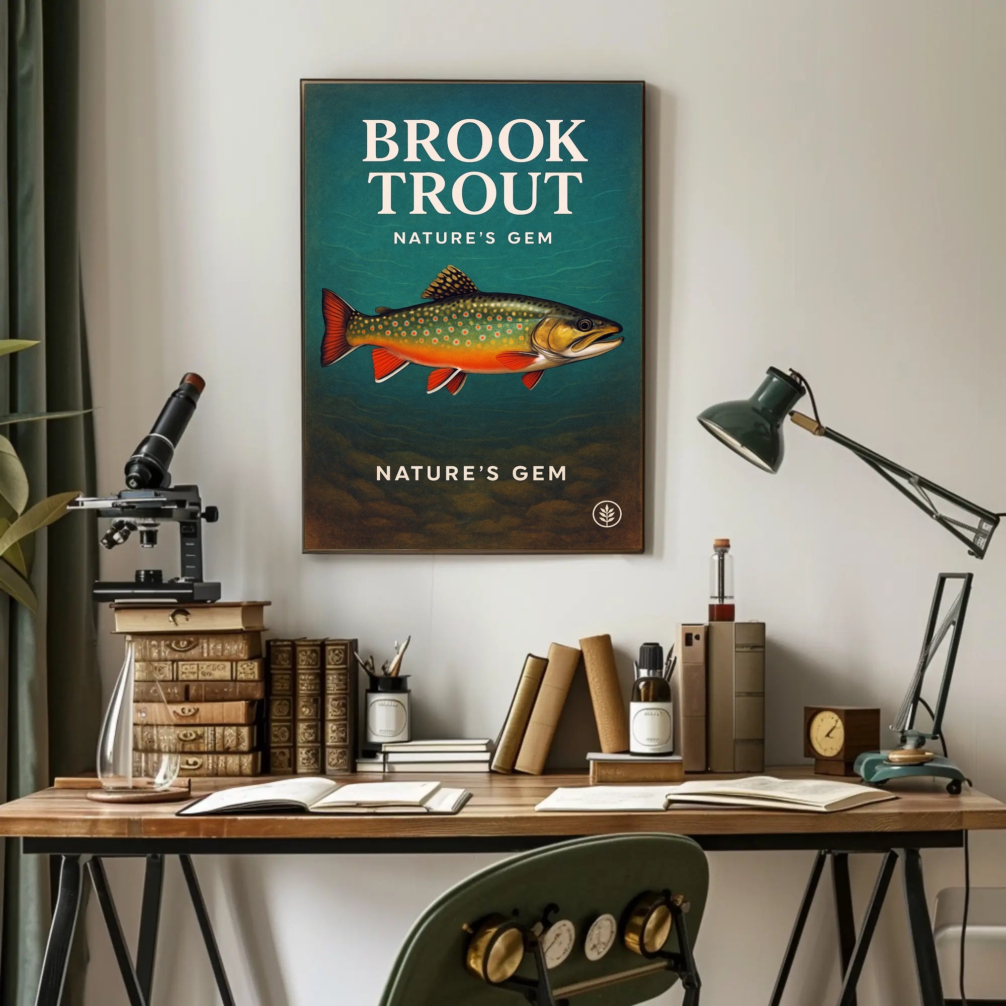 Nature's Gem Brook Trout Poster PosterGoat
