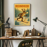 Reindeer Ski Adventure Poster