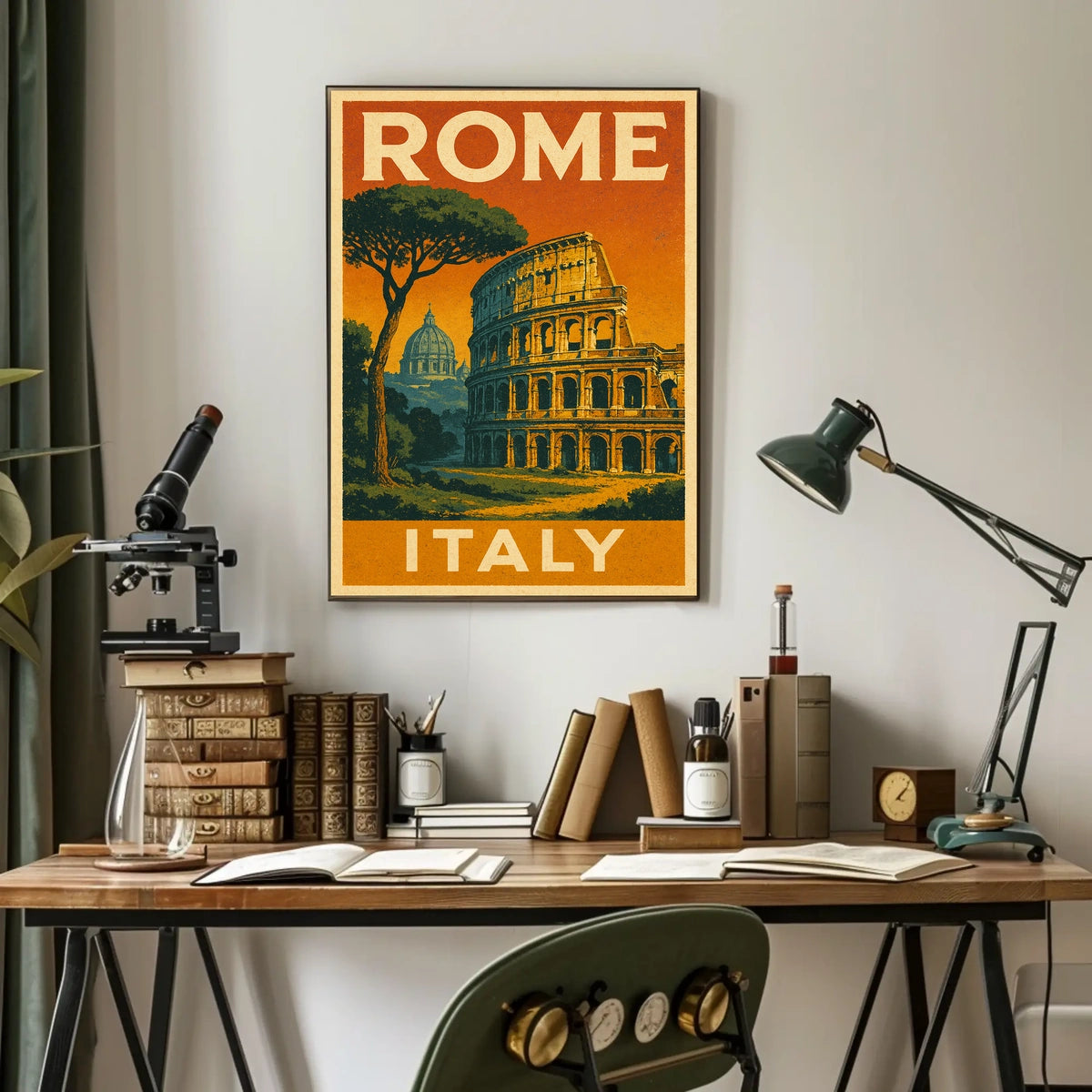 Rome, Italy Travel Poster