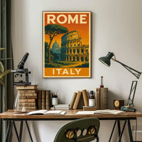Rome, Italy Travel Poster
