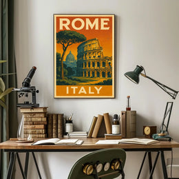 Rome, Italy Travel Poster