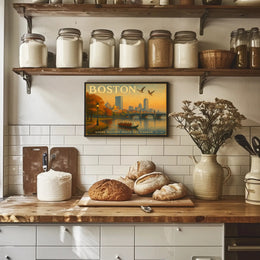 Boston Scenic Charm Travel Poster Wall Art