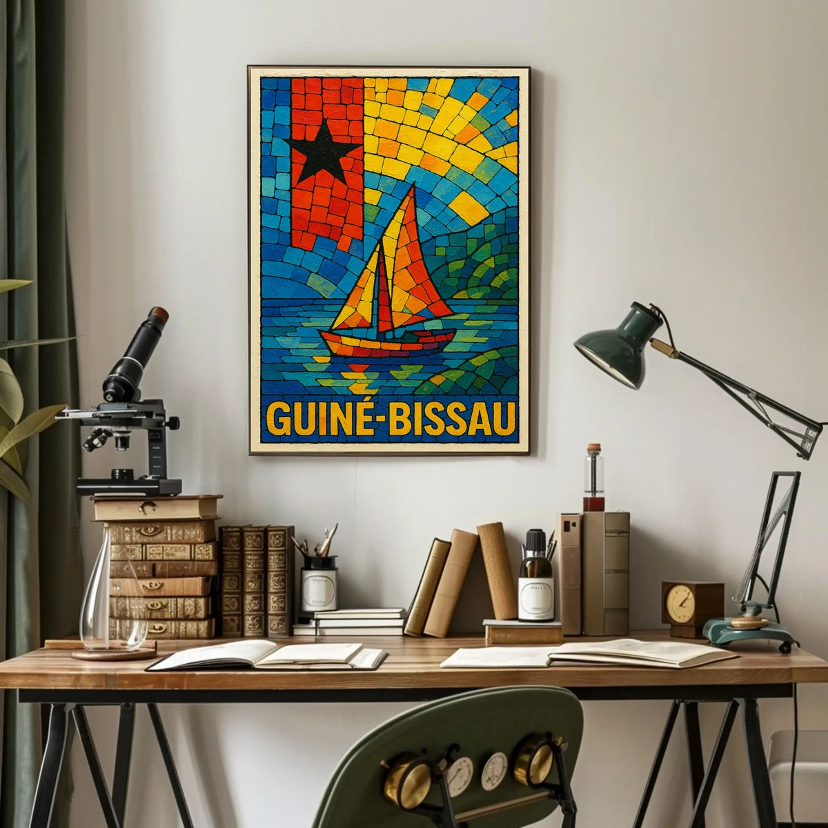 Guinea-Bissau Mosaic Art Poster