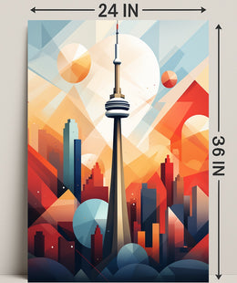 Geometric Cityscape Poster
