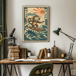 Surfing Monkey Adventure Poster