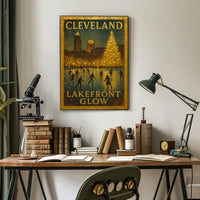 Cleveland Lakefront Glow Poster