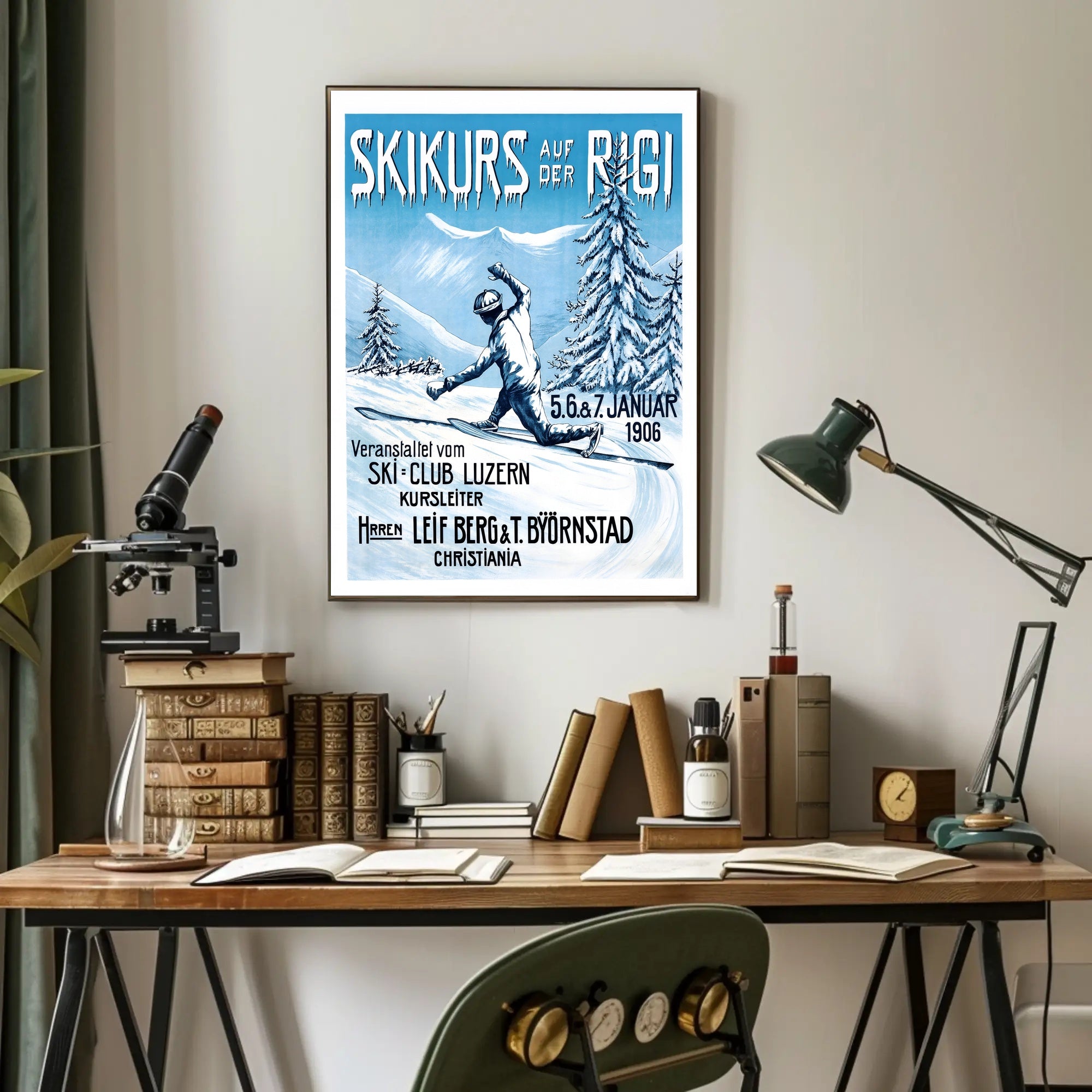 Ski Course on Mount Rigi Poster PosterGoat