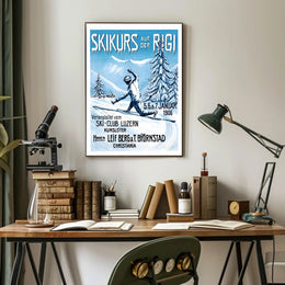 Ski Course on Mount Rigi Poster PosterGoat
