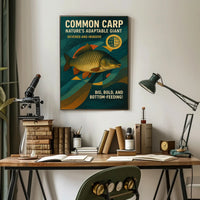 Common Carp Retro Eco-Conscious Animal Poster