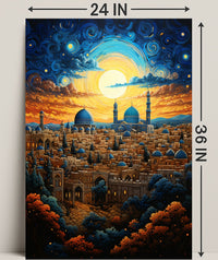 Enchanted Cityscape At Dusk Poster