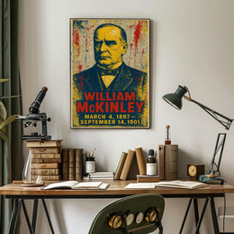 William McKinley 25th President of the United States Street Art Mashup Poster
