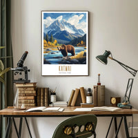 Katmai National Park Scenic Poster Wall Art Print