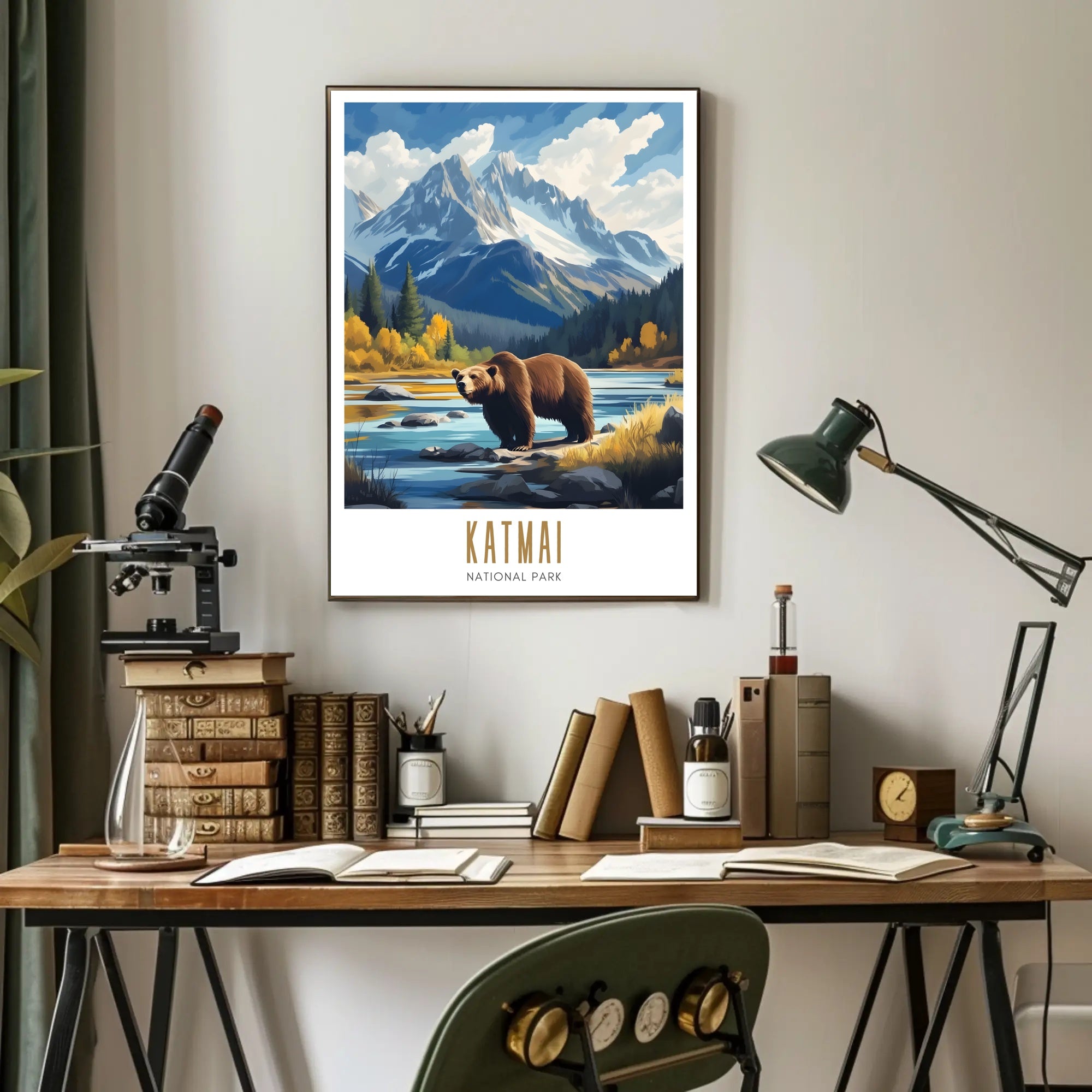 Katmai National Park Scenic Poster Wall Art Print