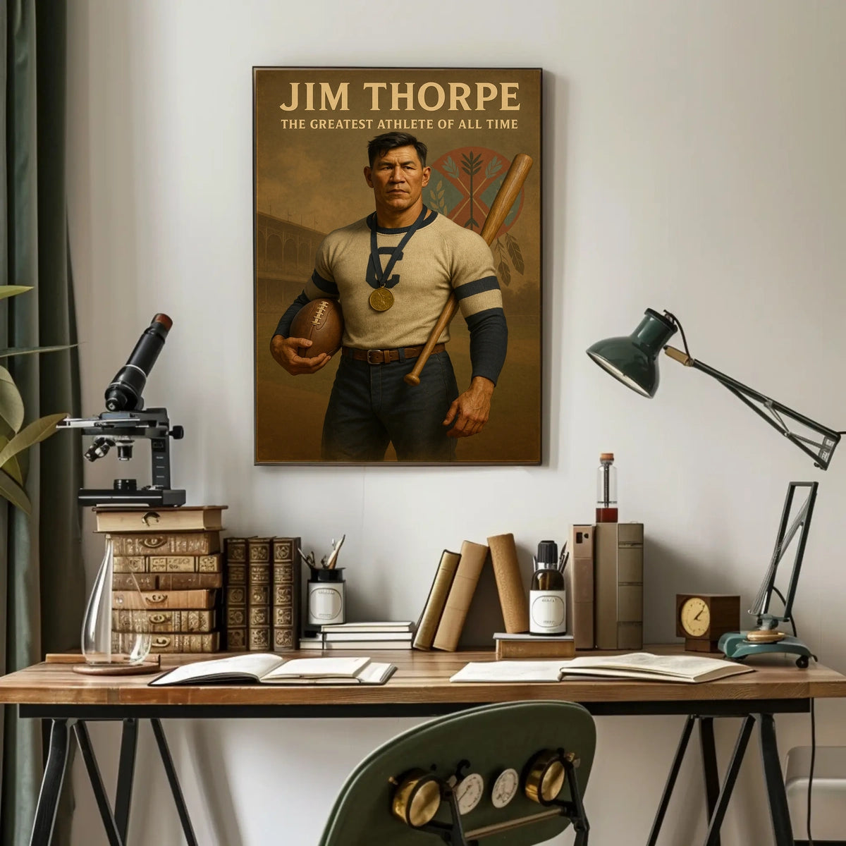 Jim Thorpe Legendary Sports Icon Poster