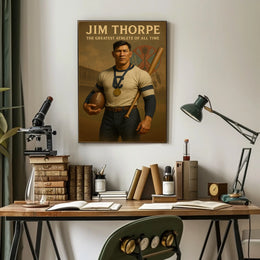 Jim Thorpe Legendary Sports Icon Poster