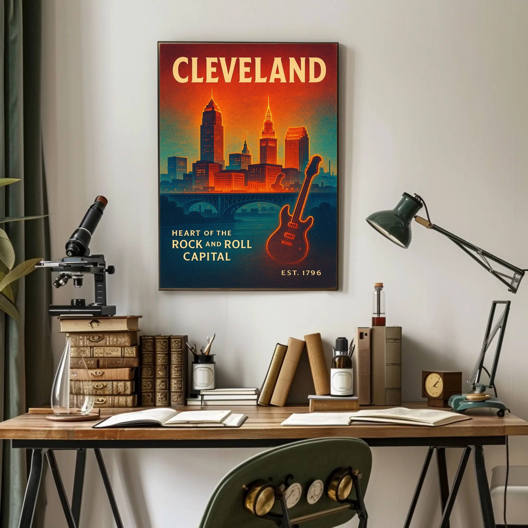 Cleveland Rock and Roll Capital Poster Art PosterGoat