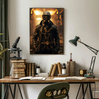 Steampunk Adventure Vintage Industrial Futuristic Sci-Fi Poster