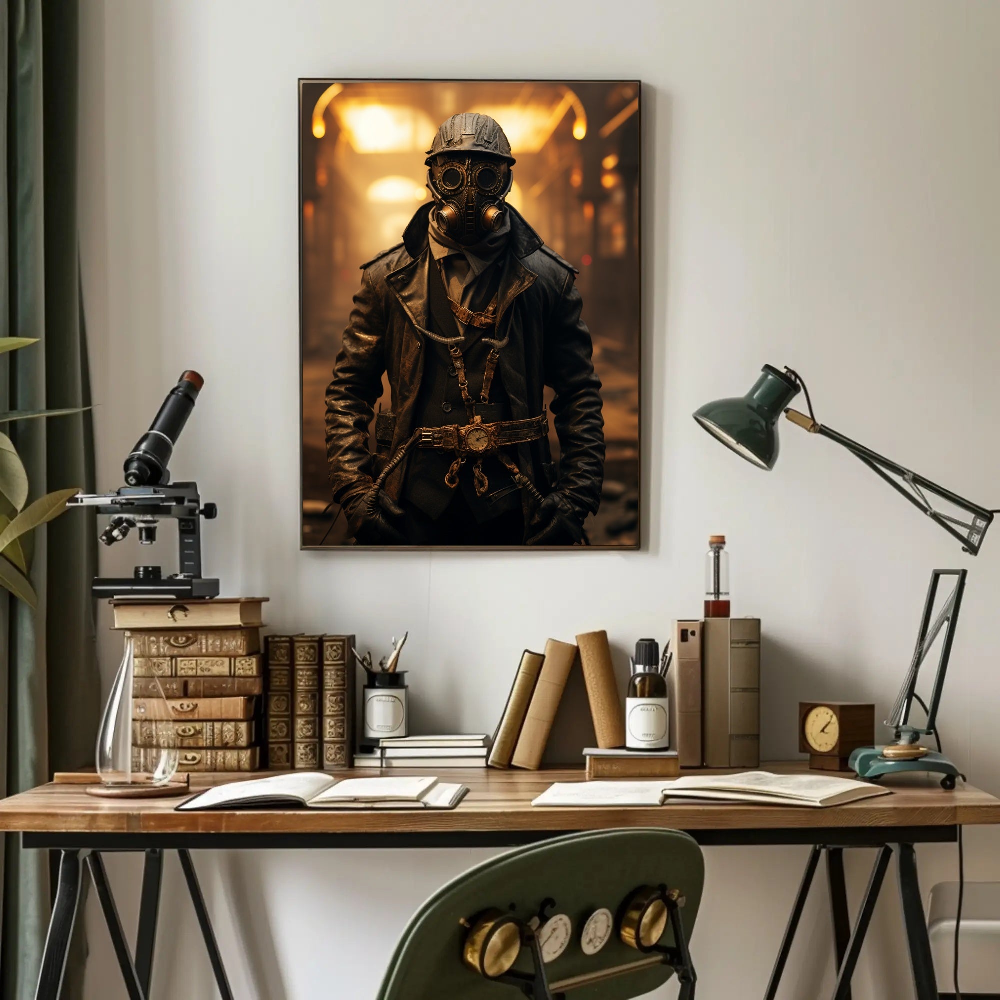 Steampunk Adventure Vintage Industrial Futuristic Sci-Fi Poster