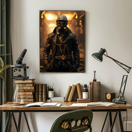Steampunk Adventure Vintage Industrial Futuristic Sci-Fi Poster