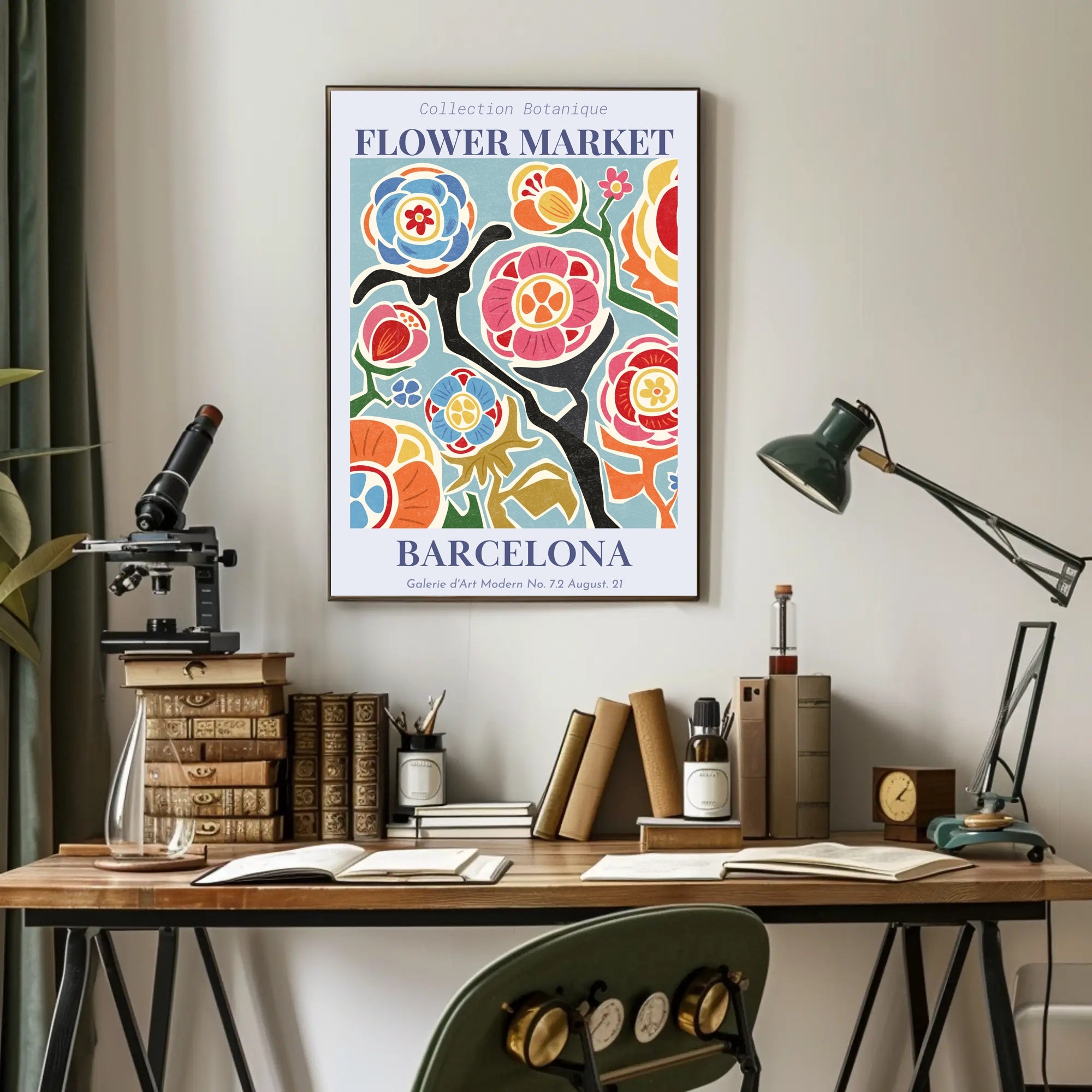 Flower Market in Barcelona Poster