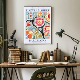 Flower Market in Barcelona Poster