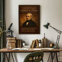 James K. Polk Vintage Patriotic Poster Print