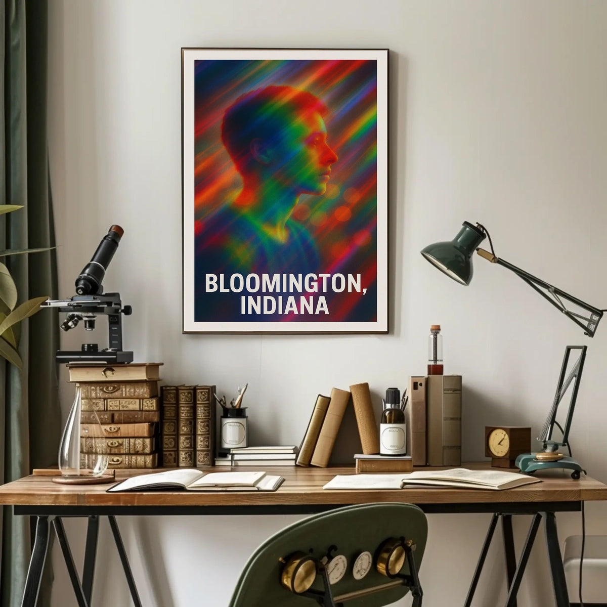 Vibrant Portrait Bloomington Indiana Expressionism Poster