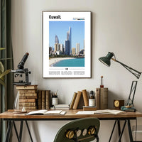 Kuwait Cityscape: Modernity and Tradition Travel Poster PosterGoat