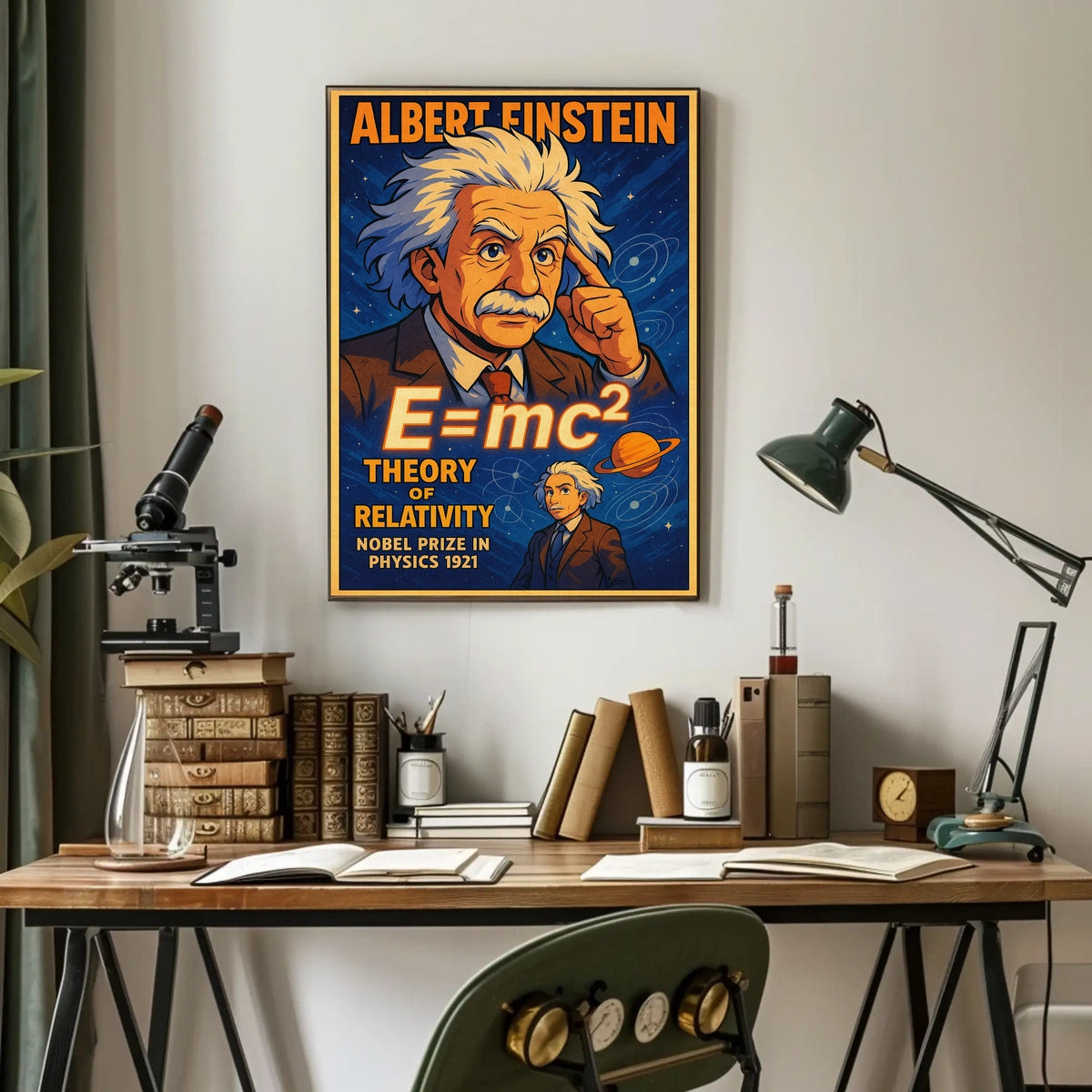Einstein Relativity Vintage Academic Poster