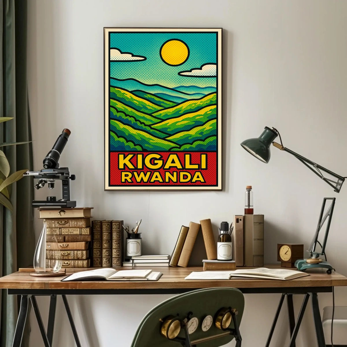 Kigali, Rwanda Vibrant Landscapes Poster