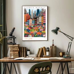Vibrant City Blooms Poster PosterGoat