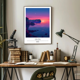 Ibiza Sunset Serenity Art Travel Poster