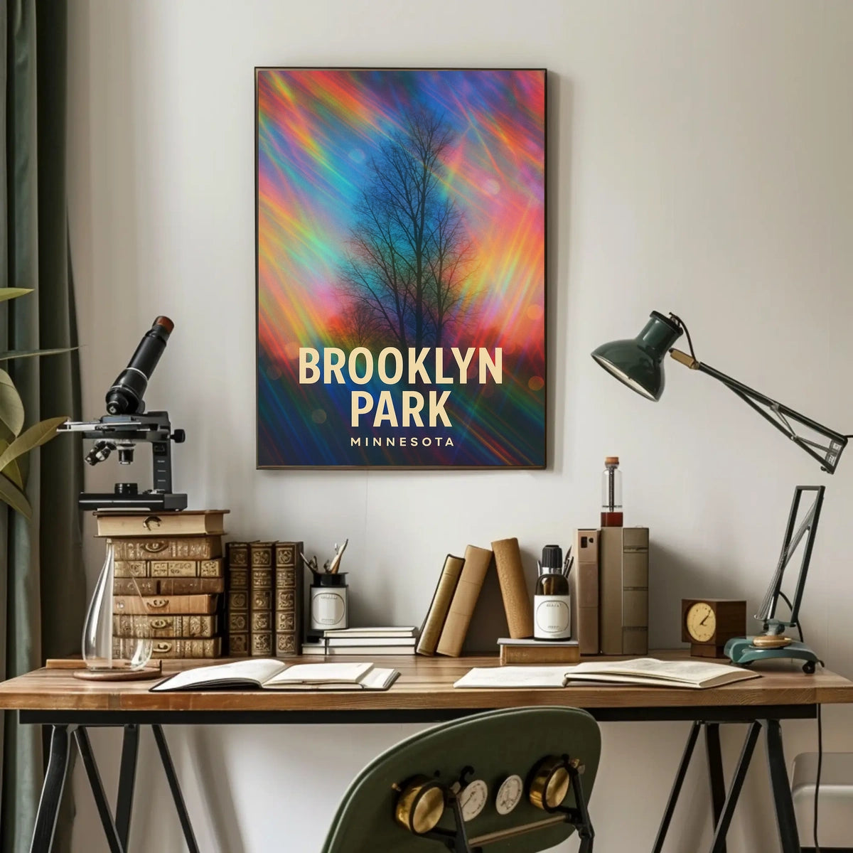 Brooklyn Park Minnesota Scenic Minimalist Wanderlust Poster
