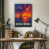 Bora Bora Sunset Poster