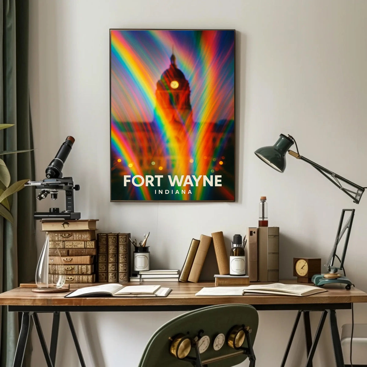 Fort Wayne Indiana Scenic Minimalist Wanderlust Poster