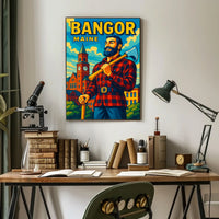 Bangor, Maine Lumberjack Spirit Poster