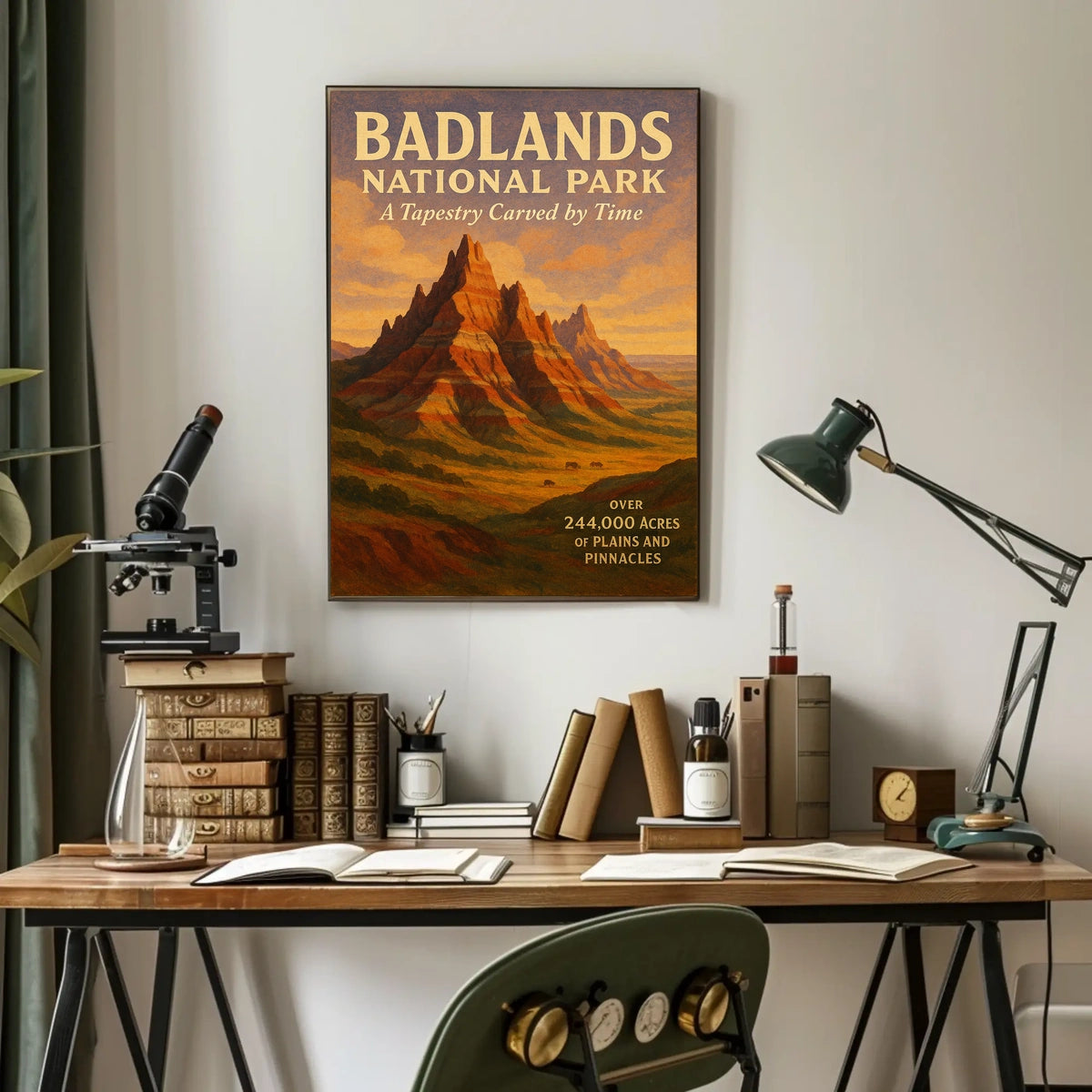 Badlands National Park A Tapestry Poster