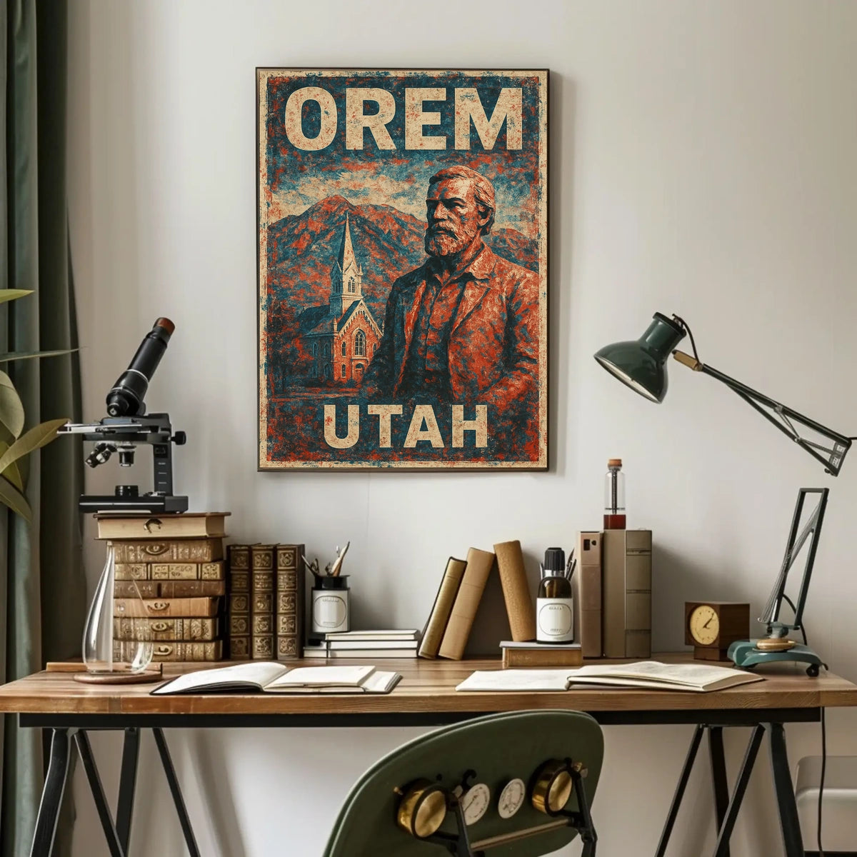 Orem Utah Heritage Vintage Collector Poster
