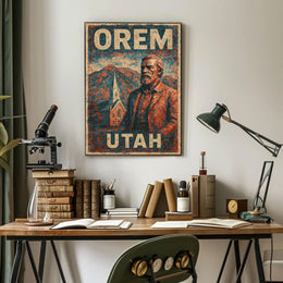 Orem Utah Heritage Vintage Collector Poster